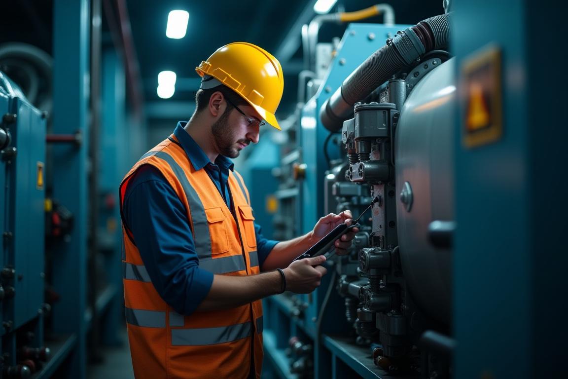 Mantenimiento predictivo de equipo pesado industrial